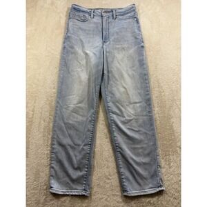 Athleta Womens Sculptek High Rise Wide Leg Light Wash Blue Jeans‎ 2 Meas: 27x26